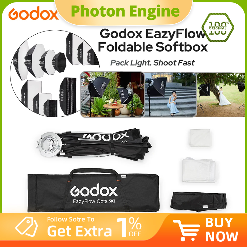 Photography Lighting Meter - Godox Seri EazyFlow, Softbox Lipat dengan