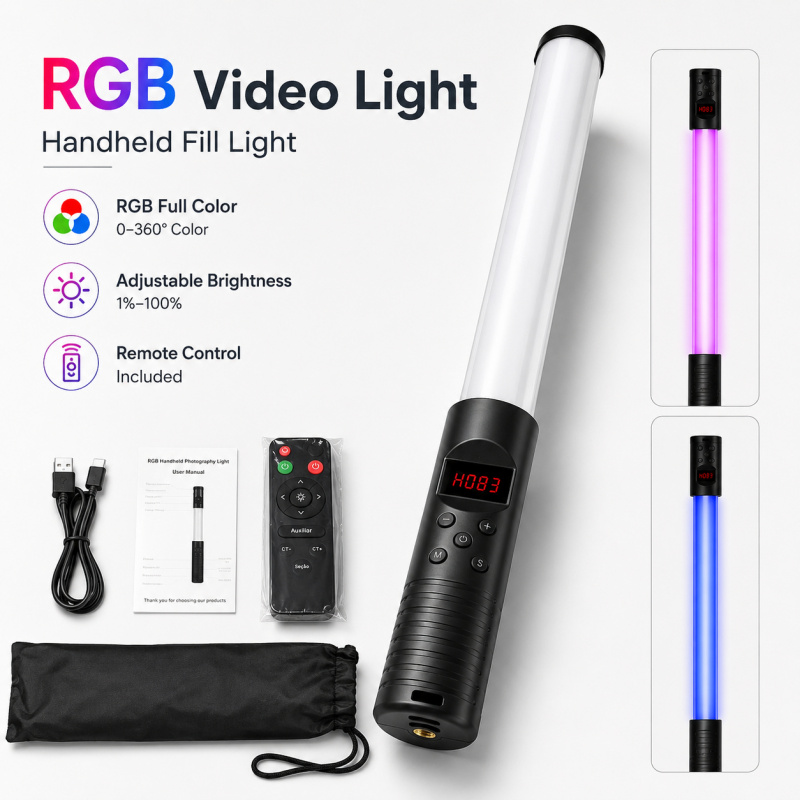 Tongkat Lampu Video RGB Gengga - Photography Lighting Description ulasan dan harga